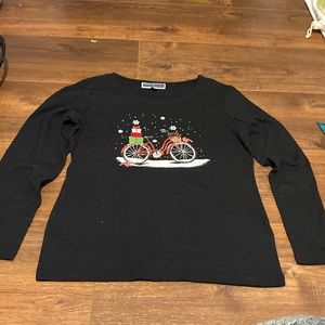 Karen Scott embellished holiday tee size m